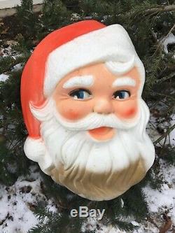 Vintage MID Century Styrofoam Santa Claus Face Shabby Chic Christmas Decor