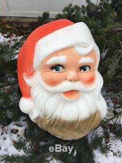 Vintage MID Century Styrofoam Santa Claus Face Shabby Chic Christmas Decor