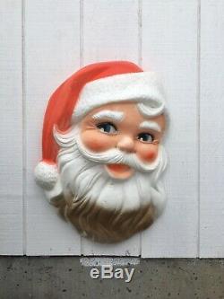 Vintage MID Century Styrofoam Santa Claus Face Shabby Chic Christmas Decor