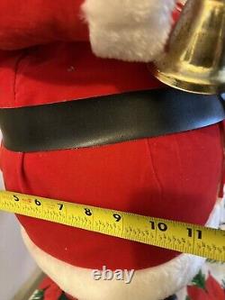Vintage Mechanical Mr. & Mrs. Santa Claus Motorized Bell Ringing Figures 27Tall