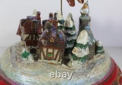 Vintage Midwest Flying Santa & Reindeer, Christmas Village Lou Schifferl Figure