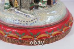 Vintage Midwest Flying Santa & Reindeer, Christmas Village Lou Schifferl Figure
