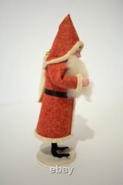 Vintage Mixed Materials Santa Claus Figure 8 1986 Felt Santa Yvonne Carpenter