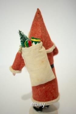 Vintage Mixed Materials Santa Claus Figure 8 1986 Felt Santa Yvonne Carpenter