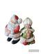Vintage Mr. And Mrs. Santa Claus 1970's Style Christmas Ceramic Mold Figures