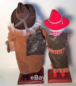 Vintage Mr & Mrs Santa Claus Doll RARE Christmas Limited Edition Western Cowboys