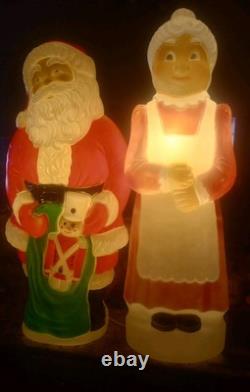 Vintage Mr. & Mrs. Santa Clause Blowmolds 39 Tall
