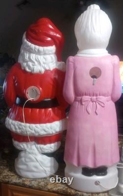 Vintage Mr. & Mrs. Santa Clause Blowmolds 39 Tall