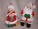 Vintage Mr And Mrs Santa Claus Atlantic Mold Ceramic Figures Large