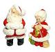 Vintage Mr And Mrs Santa Claus Atlantic Mold Ceramic Figures Large 14 Ec