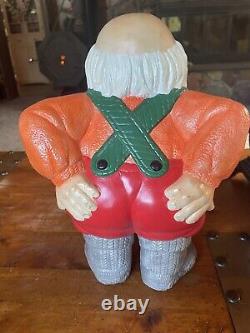 Vintage Mr and Mrs Santa Clause Lighted Stove Dog Cat Ceramic Display