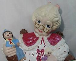 Vintage Mrs Claus Statue Ceramic 16 Santa Figure Atlantic Mold Handpainted