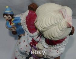 Vintage Mrs Claus Statue Ceramic 16 Santa Figure Atlantic Mold Handpainted