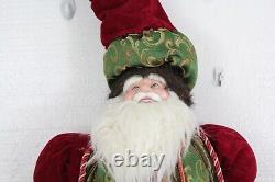 Vintage Old World Style Santa Claus Posable Bendable 48 to Tip of Hat