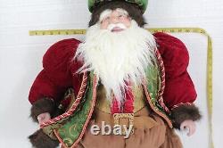 Vintage Old World Style Santa Claus Posable Bendable 48 to Tip of Hat