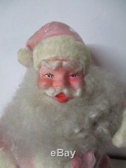 Vintage PINK VELVET Harold Gale Christmas Santa Claus