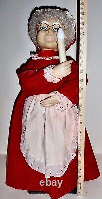 Vintage- Pair Telco Santa & Mrs. Claus Motion-ettes Animated Figures- 22 tall
