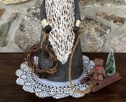 Vintage Paper Mache 13 Santa Claus Figure Signed L. Imhof'91