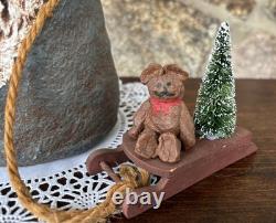 Vintage Paper Mache 13 Santa Claus Figure Signed L. Imhof'91