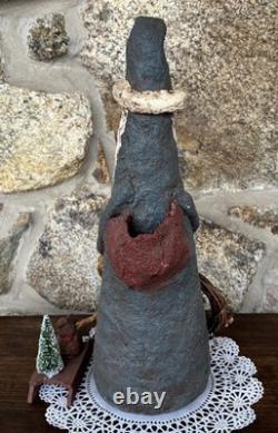 Vintage Paper Mache 13 Santa Claus Figure Signed L. Imhof'91