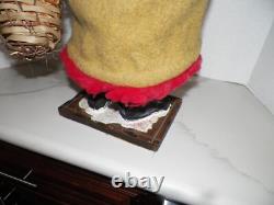 Vintage Pat Drysdale Folk Art Santa Claus Figure 26 Tall