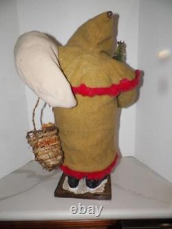 Vintage Pat Drysdale Folk Art Santa Claus Figure 26 Tall