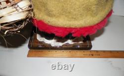 Vintage Pat Drysdale Folk Art Santa Claus Figure 26 Tall