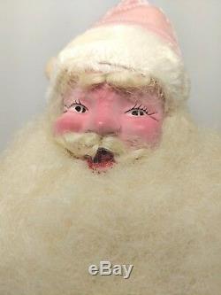 Vintage Pink Harold Gale Santa Claus Velvet Suit Figure