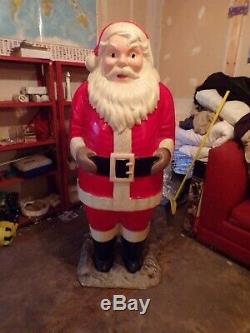 Vintage Polk Bros Life-Size blow mold Santa Claus 1963 ll gooodman 5 1/2