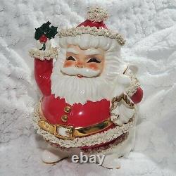 Vintage RARE 14H 10W 12D BIG Napco Spaghetti Santa Christmas Planter Japan