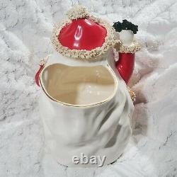 Vintage RARE 14H 10W 12D BIG Napco Spaghetti Santa Christmas Planter Japan