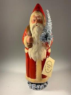 Vintage RARE Hand Signed INO SCHALLER Santa Claus Paper Mache 11 Germany Candy