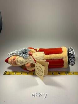 Vintage RARE Hand Signed INO SCHALLER Santa Claus Paper Mache 11 Germany Candy