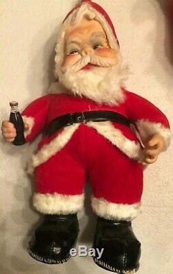 Vintage RUSHTON Rubber Face SANTA CLAUS (17) And Elf Christmas Coca Cola