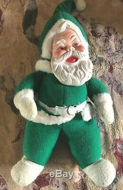 Vintage RUSHTON Santa Claus-Rare Green Suit 18 Tall