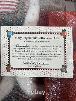 Vintage Rare 1996 Mary Engelbreit 21 BELIEVE Santa Porcelain Doll Signed COA