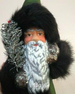 Vintage Rare Hand Signed Ino Schaller Santa Claus Paper Mache 11 Made Germany