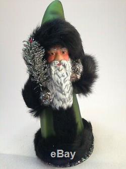 Vintage Rare Hand Signed Ino Schaller Santa Claus Paper Mache 11 Made Germany