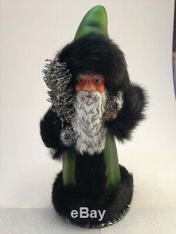 Vintage Rare Hand Signed Ino Schaller Santa Claus Paper Mache 11 Made Germany