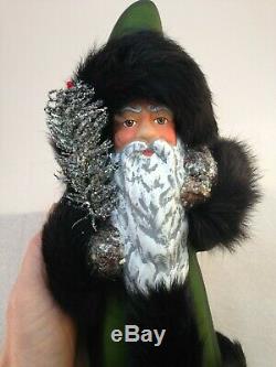 Vintage Rare Hand Signed Ino Schaller Santa Claus Paper Mache 11 Made Germany