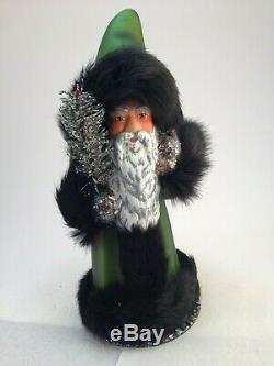 Vintage Rare Hand Signed Ino Schaller Santa Claus Paper Mache 11 Made Germany