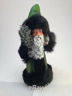 Vintage Rare Hand Signed Ino Schaller Santa Claus Paper Mache 11 Made Germany