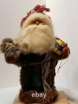 Vintage Rare Handmade Native American Indian Santa Claus Figure 18 Signed