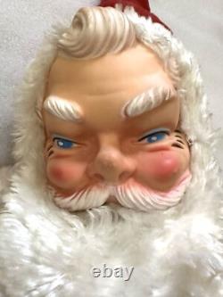 Vintage Rare Large Plush 32 Santa Claus Rubber Face Christmas My Toy 1960