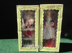 Vintage Rennoc Animations Santa & Mrs Claus Animated Figures In Box Set