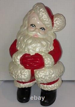 Vintage Retro Atlantic Mold Ceramic Santa Claus Handpainted Standing 15 Figure