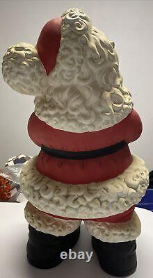 Vintage Retro Atlantic Mold Ceramic Winking Santa Claus Figure 20 Large