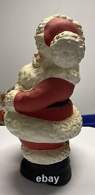 Vintage Retro Atlantic Mold Ceramic Winking Santa Claus Figure 20 Large