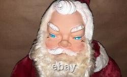 Vintage Retro MY TOY Rubber Face Santa Claus Plush Doll Figure Large Jumbo