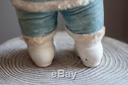 Vintage Rushton Co. Santa Claus Doll with Rubber Face and Light Baby Blue Suit